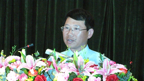 Đồng chí Lê Ánh Dương - Phó Chủ tịch UBND tỉnh Bắc Giang phát biểu tại buổi Lễ.