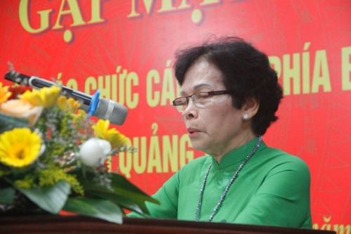 Cựu nhà giáo Nguyễn Thị Yên – Trưởng Ban liên lạc Hội cựu giáo chức đi B Quảng Trị chia sẻ nhiều câu chuyện xúc động