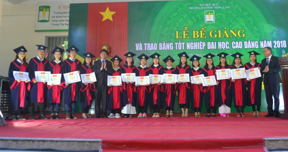 987 sinh viên Trường Đại học Nông lâm Huế nhận bằng tốt nghiệp