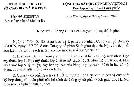 Phú Yên lưu ý trường học về sách in lậu