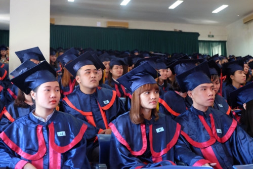 Các tân cử nhân vừa tốt nghiệp Trường ĐH Sư phạm Đà Nẵng