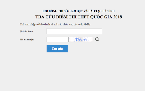 Hà Tĩnh hướng dẫn tra cứu điểm thi THPT quốc gia 2018