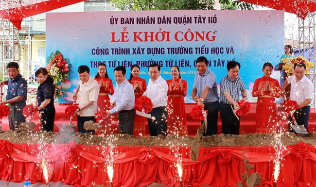 Học sinh Tứ Liên (Tây Hồ, Hà Nội) sẽ không còn phải học nhờ trong đình làng