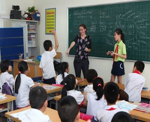 Hướng dẫn dạy học tiếng Anh tăng cường có giáo viên nước ngoài