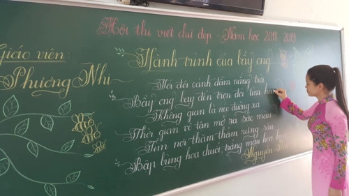 18 cô giáo Quảng Trị viết chữ đẹp như vẽ tranh - Ảnh minh hoạ 20