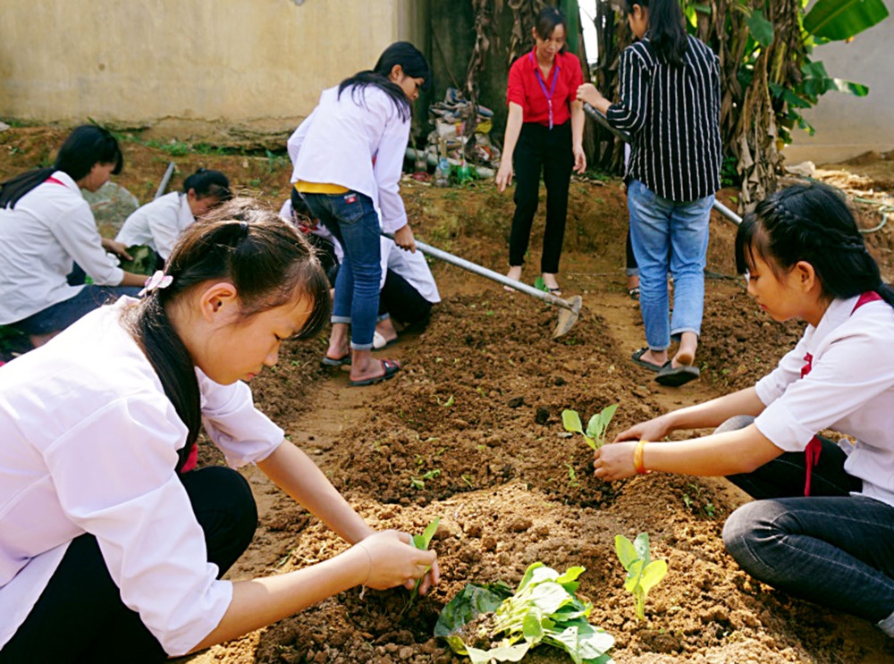 Trường học - nông trại ở vùng cao Tây Bắc