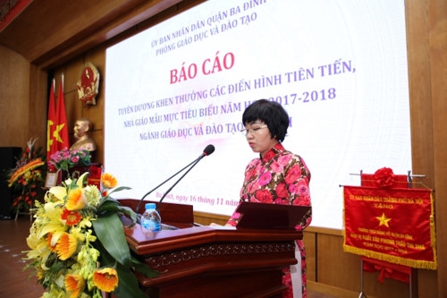 Ngành GD&ĐT Ba Đình: Tuyên dương các điển hình tiên tiến, nhà giáo mẫu mực năm 2018. - Ảnh minh hoạ 2