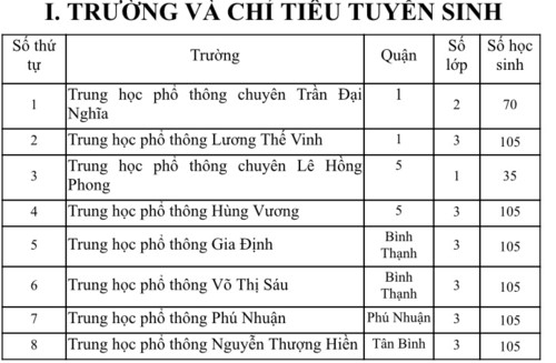 TP.HCM: Tuyển 735 chỉ tiêu vào lớp 10 Tích hợp - Ảnh minh hoạ 2