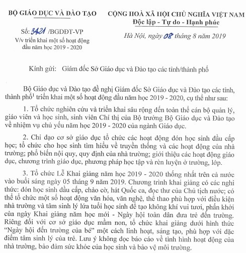 Tổ chức khai giảng bảo đảm sức khỏe của học sinh và bảo vệ môi trường. - Ảnh minh hoạ 2