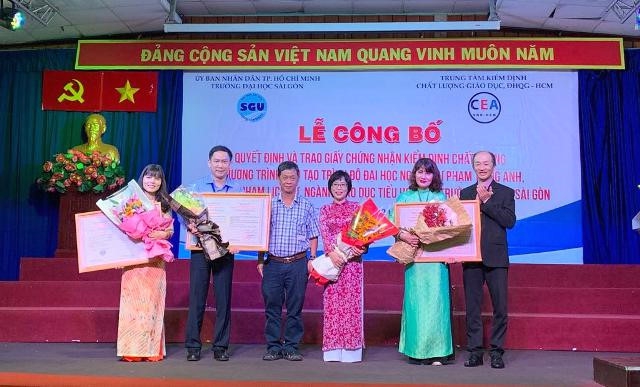 Trường ĐH Sài Gòn có 3 ngành học đạt chuẩn kiểm định chất lượng giáo dục