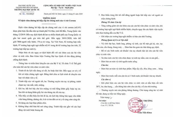 Phòng chống dịch cúm corona: Trường ĐH cho SV được nghỉ Tết thêm 1 tuần - Ảnh minh hoạ 4