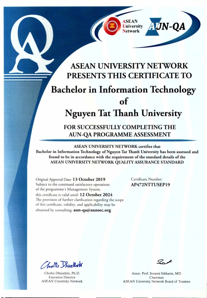 4 CTĐT của Trường ĐH Nguyễn Tất Thành đạt chuẩn kiểm định chất lượng AUN-QA - Ảnh minh hoạ 4