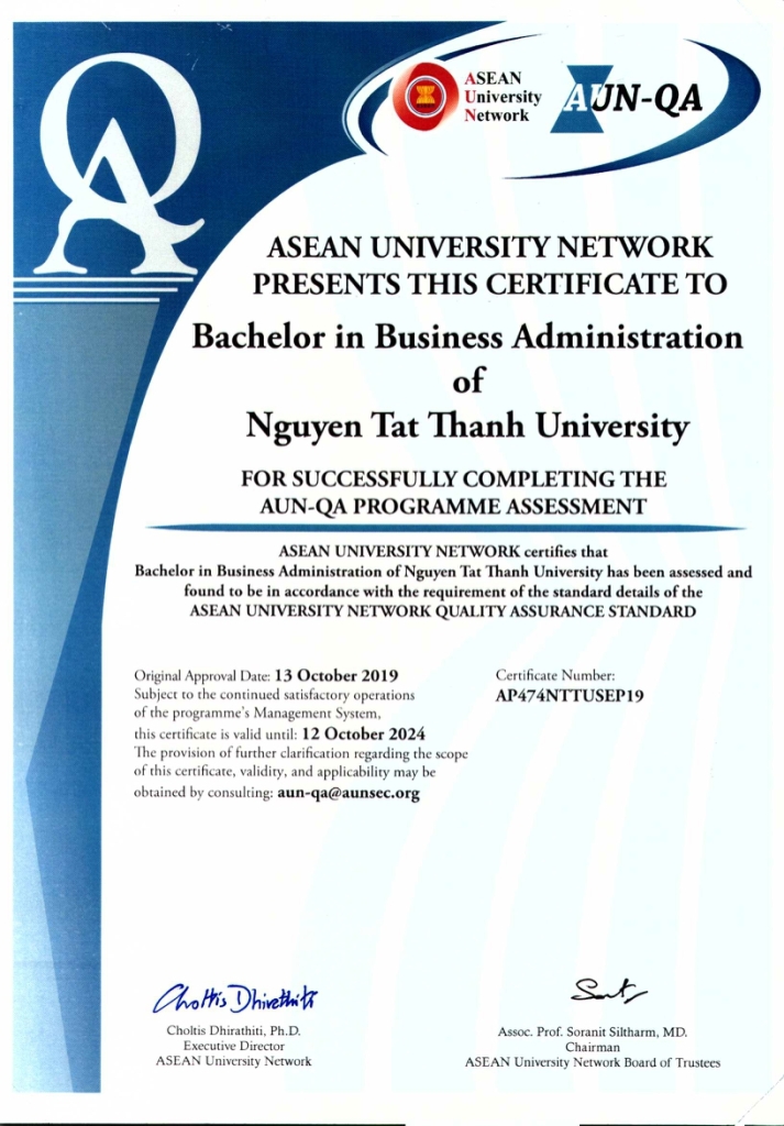 4 CTĐT của Trường ĐH Nguyễn Tất Thành đạt chuẩn kiểm định chất lượng AUN-QA - Ảnh minh hoạ 2