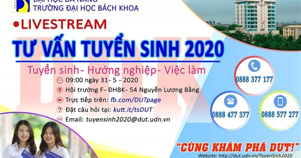 Trường ĐH Bách khoa – ĐH Đà Nẵng sẽ livestream tư vấn tuyển sinh