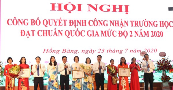 Hải Phòng: Thêm 3 trường học đạt chuẩn quốc gia mức độ 2