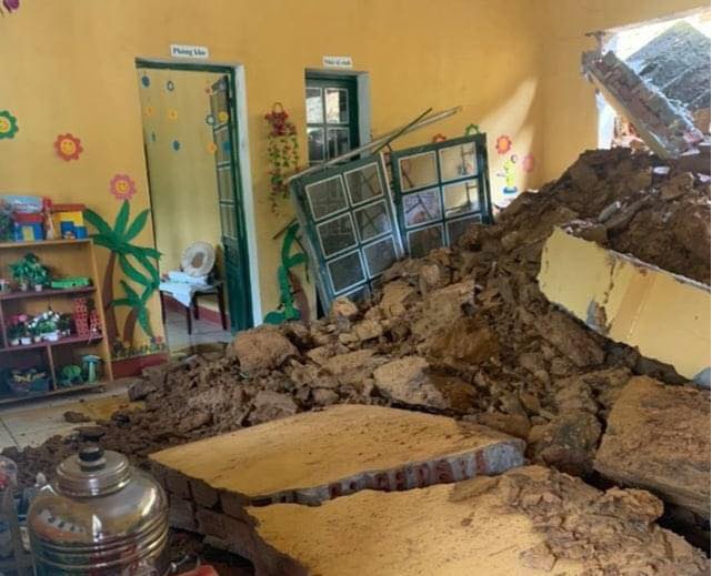Lào Cai: Mưa lớn gây thiệt hại nặng nề trường, lớp học