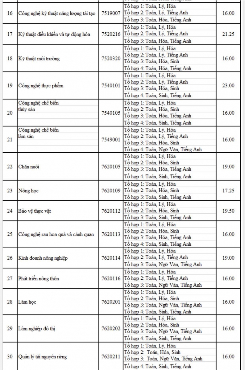 Điểm chuẩn trúng tuyển ĐH Nông Lâm TP.HCM: Cao nhất 24,50 điểm - Ảnh minh hoạ 3