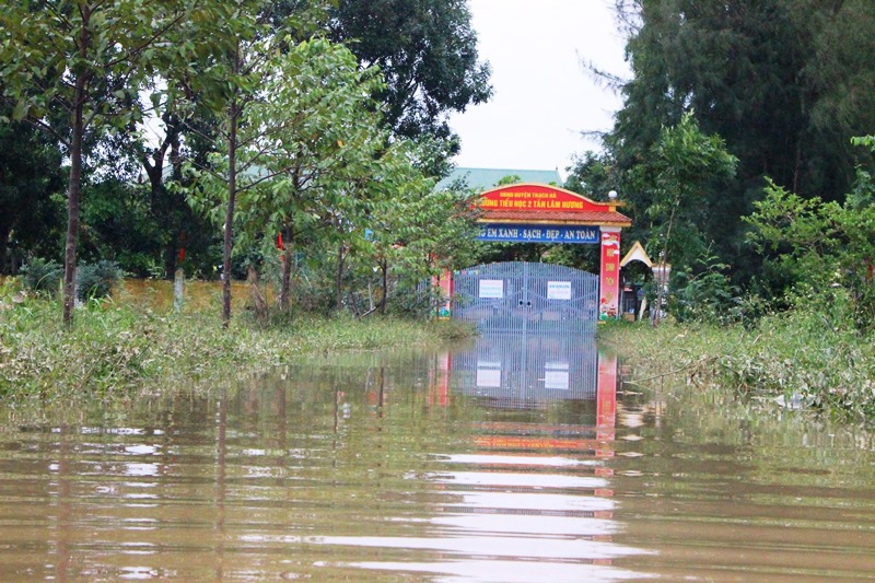 Trường học Hà Tĩnh mênh mông nước, giáo viên tranh thủ tham gia cứu trợ - Ảnh minh hoạ 8