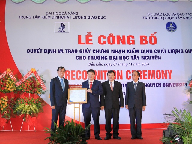 Trường Đại học Tây Nguyên đạt Kiểm định chất lượng giáo dục