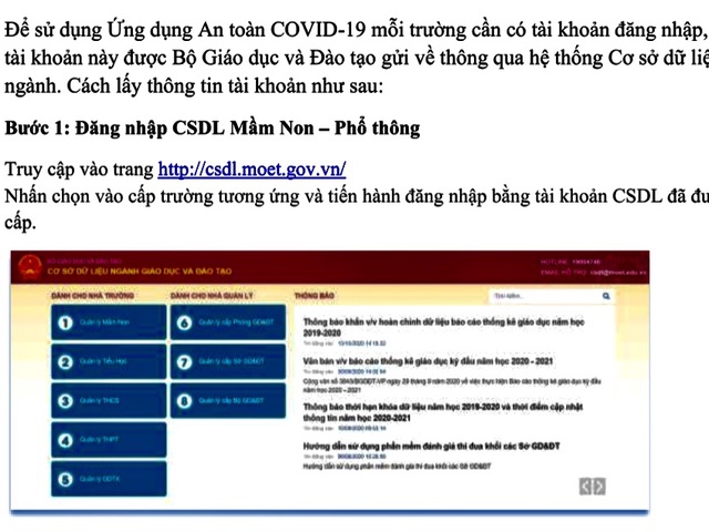 Yêu cầu nhà trường cài đặt và sử dụng ứng dụng “An toàn COVID-19”