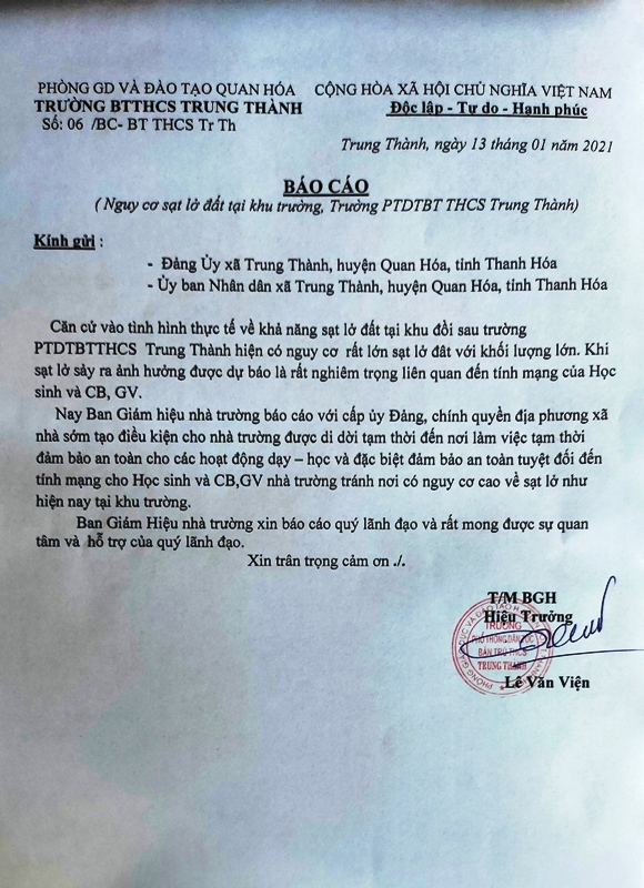 Thanh Hóa: Học sinh sơ tán khi đất đá nứt toác đe dọa đè sập một ngôi trường - Ảnh minh hoạ 13