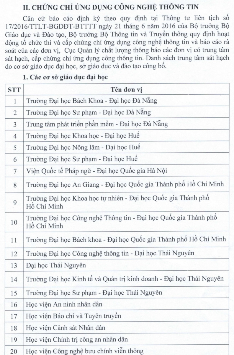 Công bố các đơn vị được tổ chức thi, cấp chứng chỉ ngoại ngữ, CNTT - Ảnh minh hoạ 3