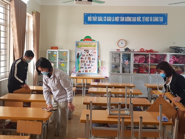 Phú Thọ: Kiểm tra công tác phòng dịch đón học sinh trở lại trường từ 22/2