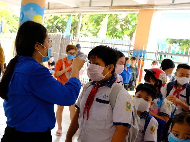 Tiền Giang: Hơn 90% HS trở lại trường trong ngày học đầu tiên