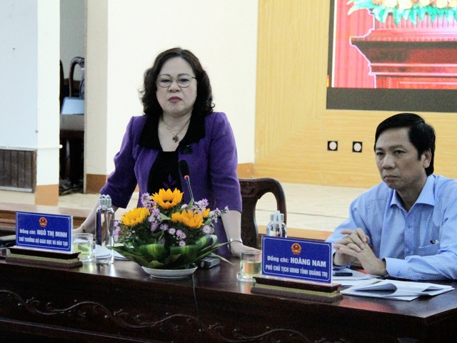 Thứ trưởng Ngô Thị Minh: Cần đầu tư xây dựng trường học có trọng tâm, trọng điểm