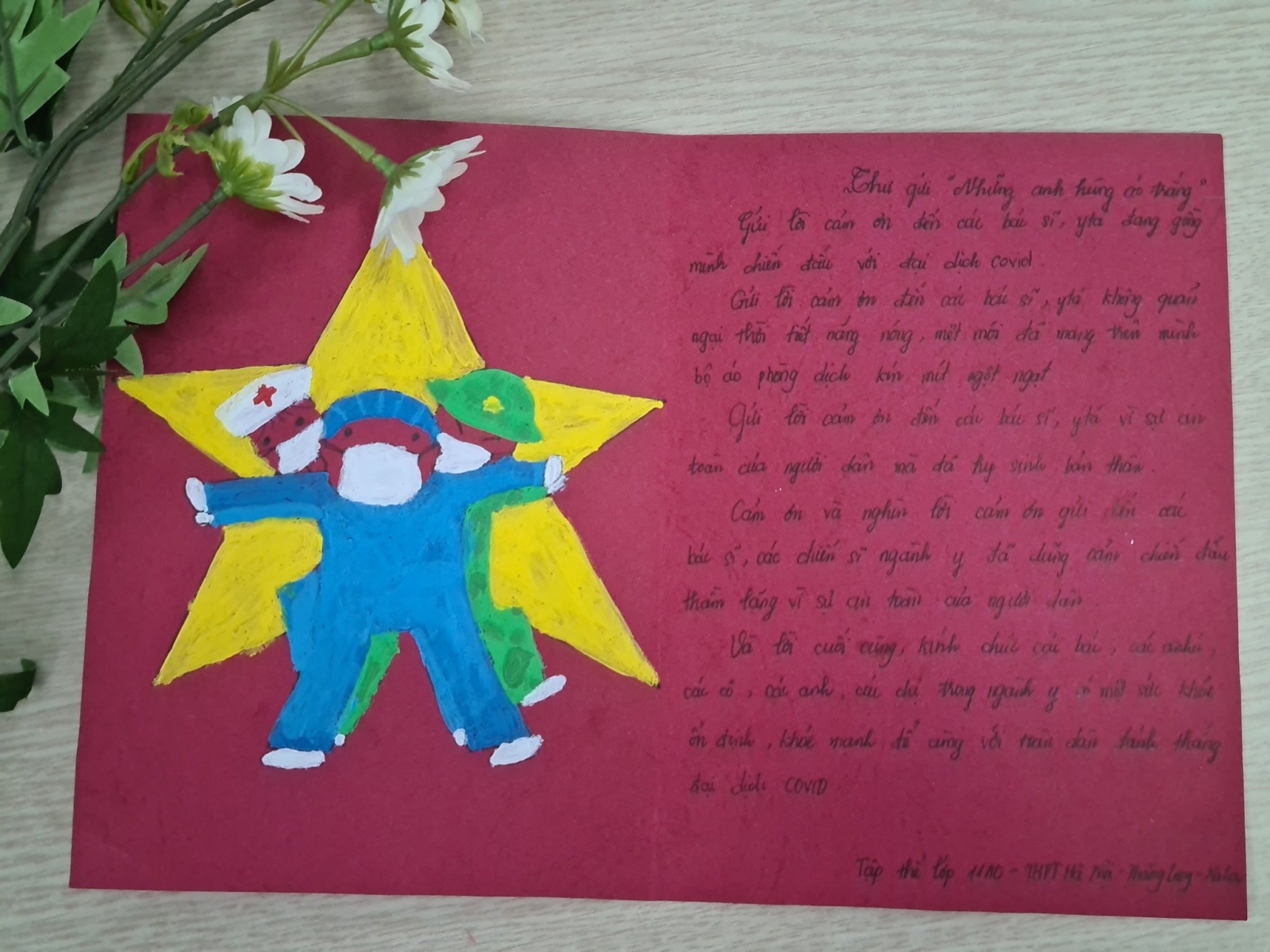 Món quà đặc biệt học sinh Hà Nội gửi tặng y bác sĩ tham gia chống dịch - Ảnh minh hoạ 2