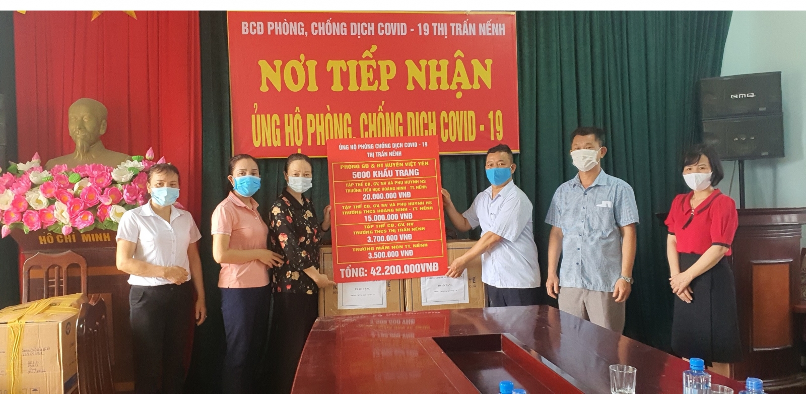 Ngành GD&ĐT Việt Yên (Bắc Giang) ủng hộ hơn 1 tỉ đồng cho tuyến đầu chống dịch