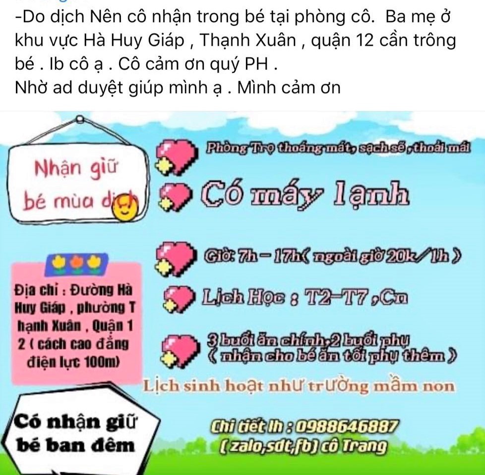 Phụ huynh "nhắm mắt" chấp nhận rủi ro tiềm ẩn với dịch vụ trông trẻ tự phát