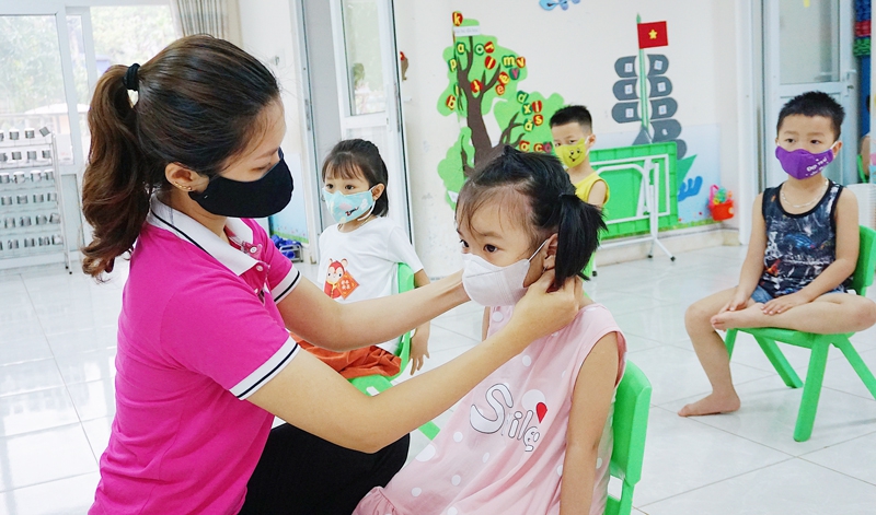 Hưng Yên: Bảo đảm an toàn phòng dịch cho trẻ mầm non trong vùng dịch