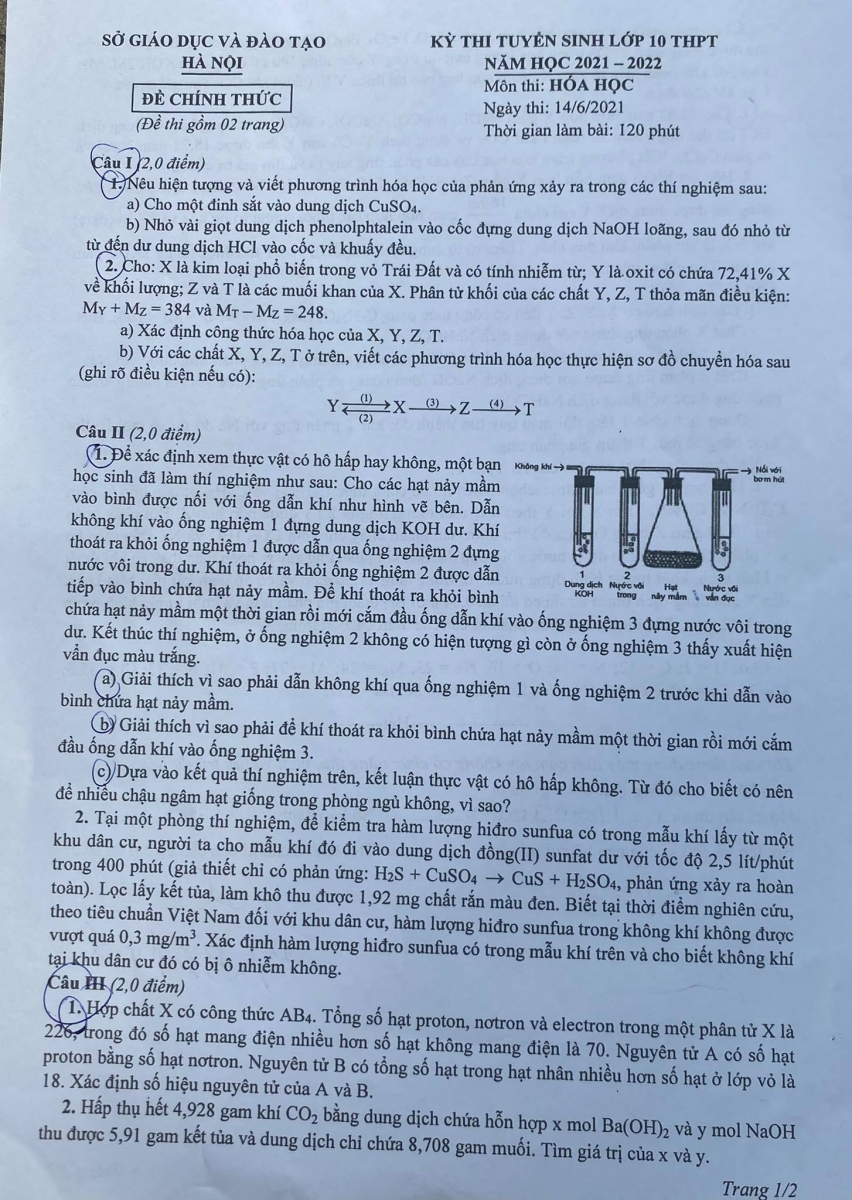 Đề chuyên Hóa vào lớp 10: Dài và khó - Ảnh minh hoạ 2