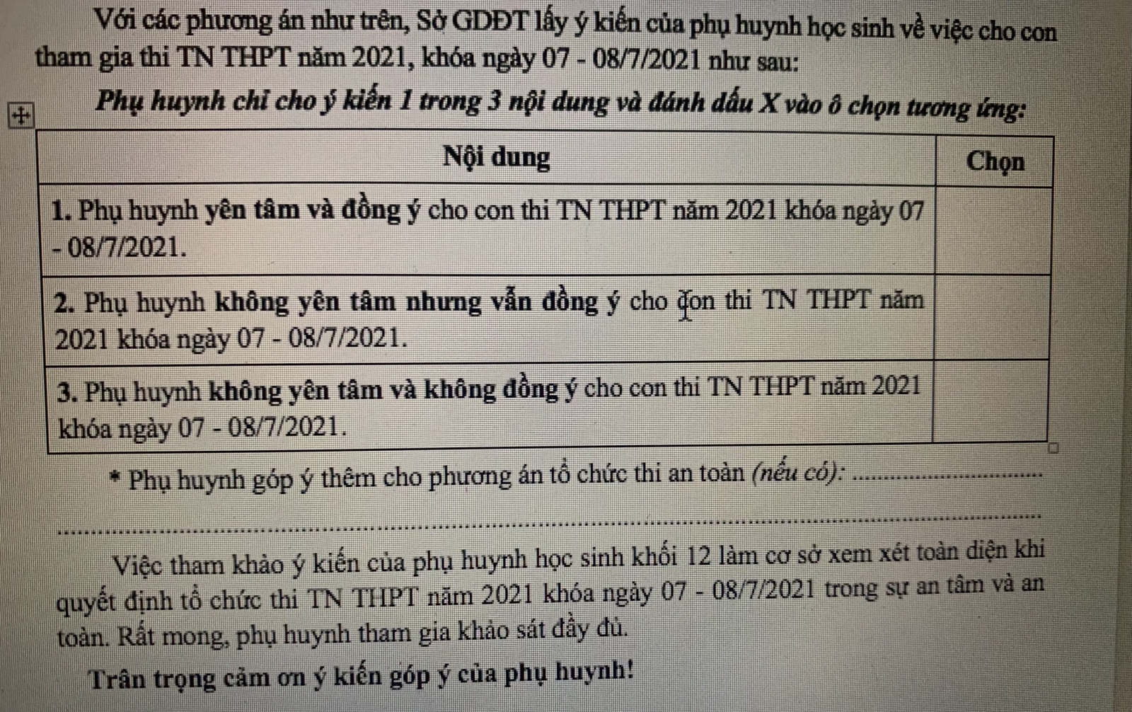 Thành phố Hồ Chí Minh lấy ý kiến về tổ chức kỳ thi tốt nghiệp Trung học phổ thông - Ảnh minh hoạ 2