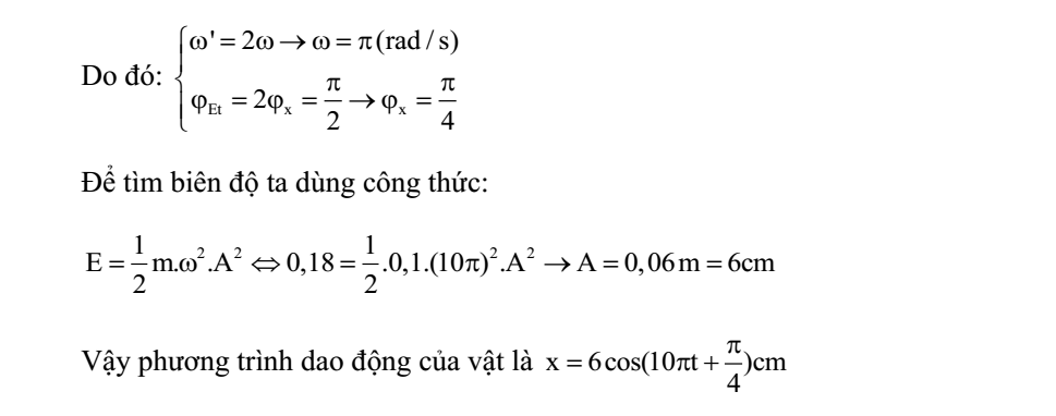 Sử dụng “đường tròn năng lượng” xử lý bài toán dao động điều hòa - Ảnh minh hoạ 3