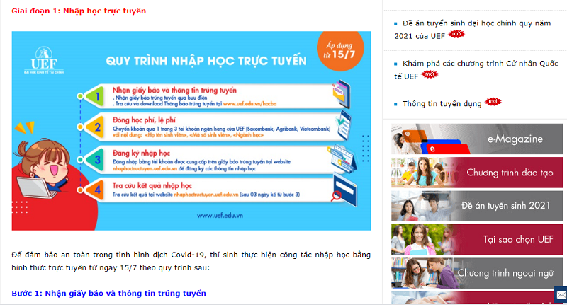 Tuyển sinh 2021: Thí sinh có thể nhập học online