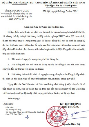 Bộ GD&ĐT đề nghị các Sở GD&ĐT xem xét tiếp nhận thí sinh của Hội đồng thi khác - Ảnh minh hoạ 2