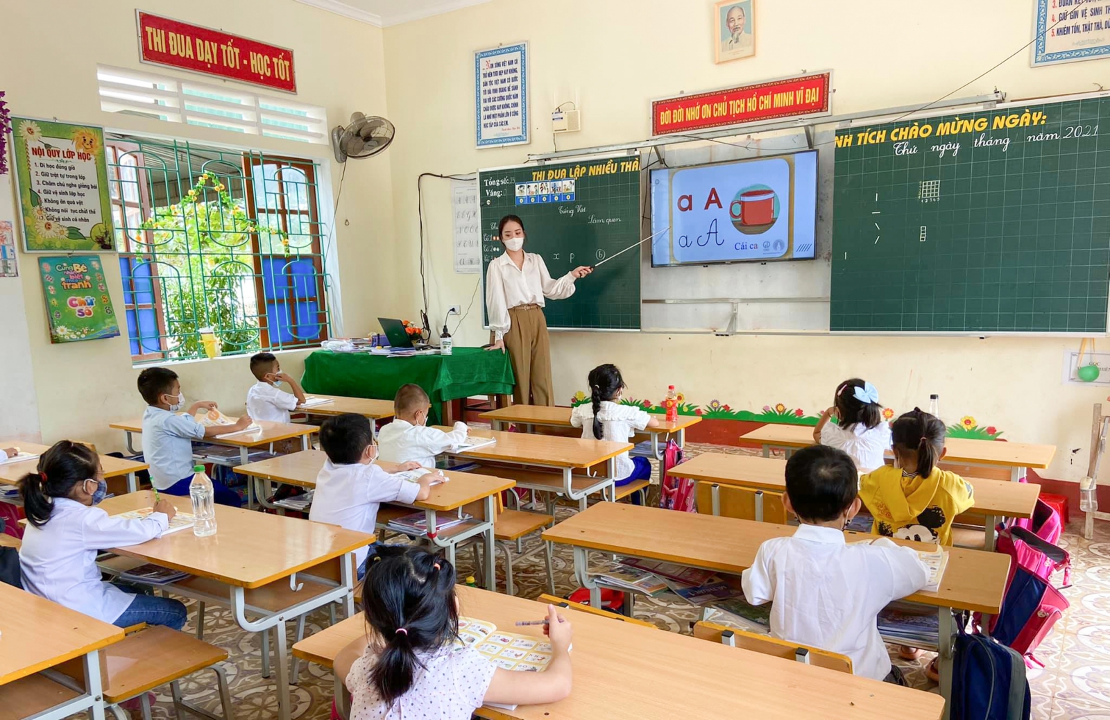 Nhiều trường vùng cao Nghệ An đón trò học trực tiếp: Tận dụng "thời gian vàng"