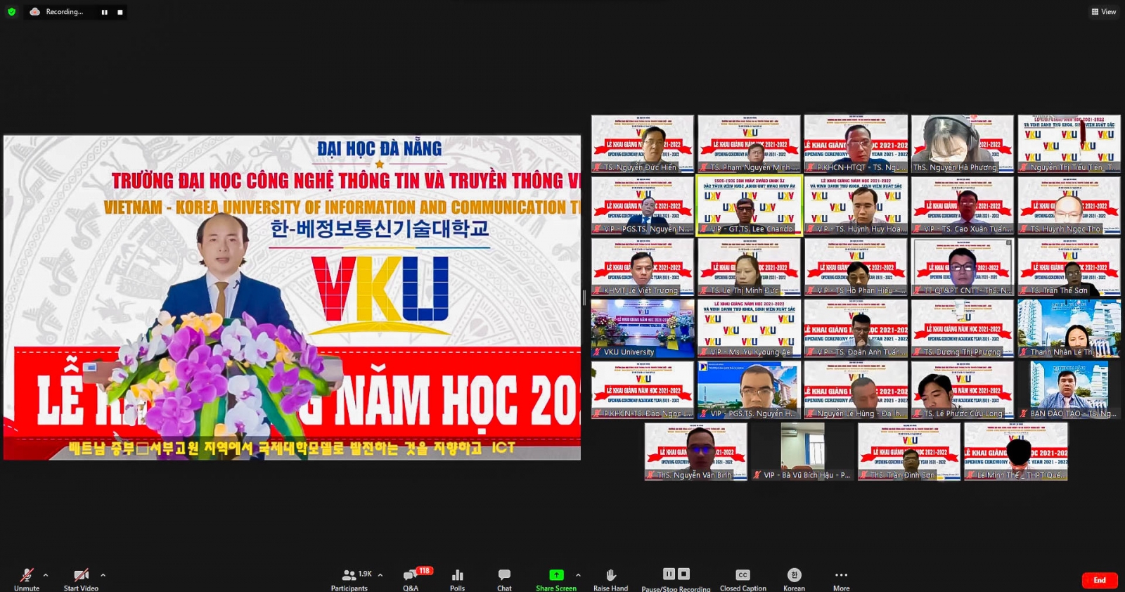 ĐH Đà Nẵng: Hơn 4.000 sinh viên VKU khai giảng trực tuyến