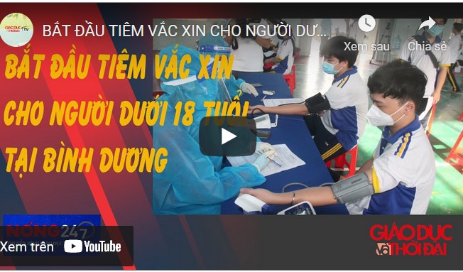 NÓNG 247 | Bắt đầu tiêm vắc xin cho người dưới 18 tuổi tại Bình Dương