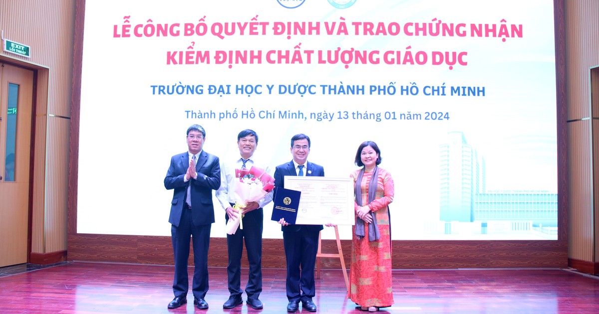 Trường Đại học Y Dược TPHCM đạt kiểm định chất lượng cơ sở giáo dục chu kỳ 2