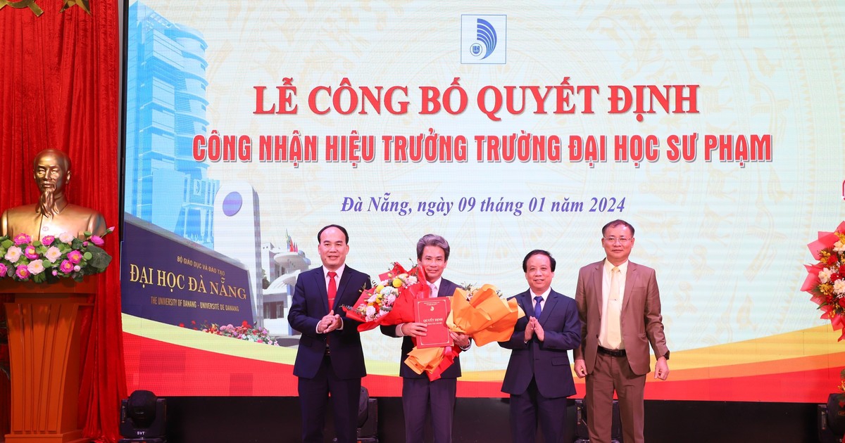 PGS.TS Võ Văn Minh đảm nhiệm chức danh Hiệu trưởng Trường ĐH Sư phạm Đà Nẵng