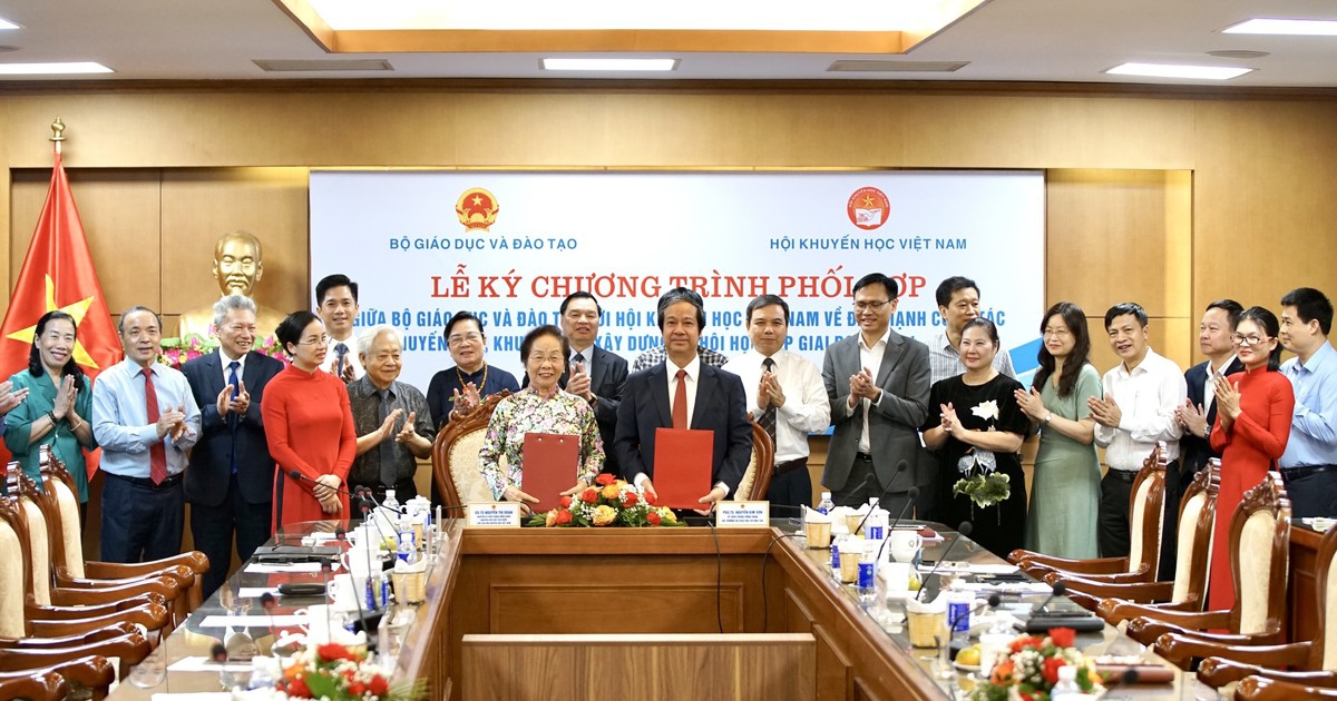 Bộ GD&ĐT, Hội Khuyến học Việt Nam ký kết đẩy mạnh khuyến học, khuyến tài