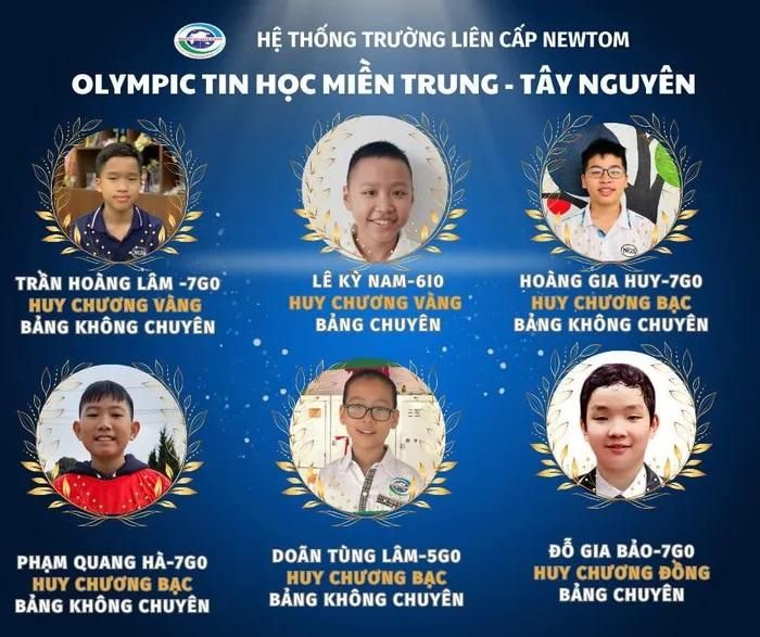 Trường Liên cấp Newton giành 6 huy chương tại Olympic Tin học miền Trung - Tây Nguyên