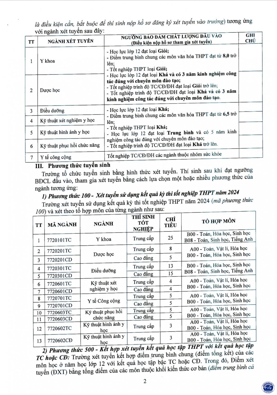 2817 thong bao tuyen sinh lien thong suc khoe 2024 co dau page2